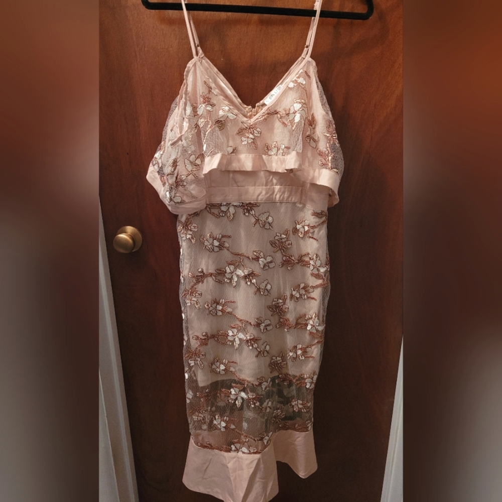 Pink Embroidered Dress